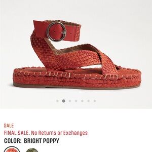 Sam Edelman Dakota platform sandal in poppy size 7.5